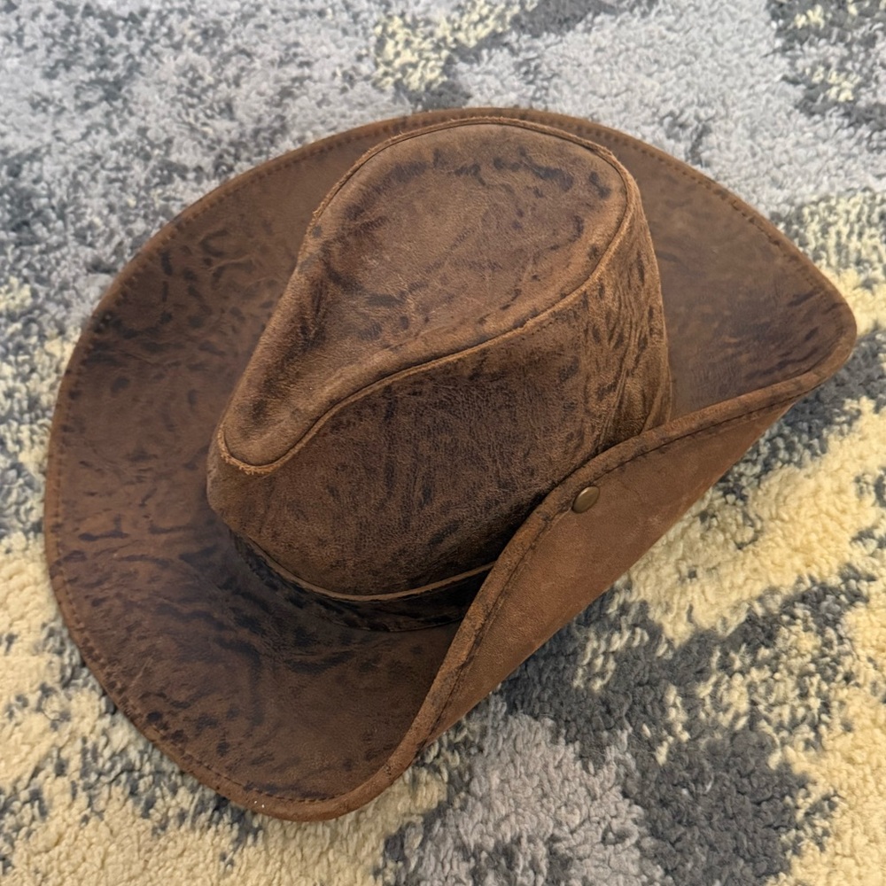 Vintage Henschel Hat Company Leather Cowboy Hat